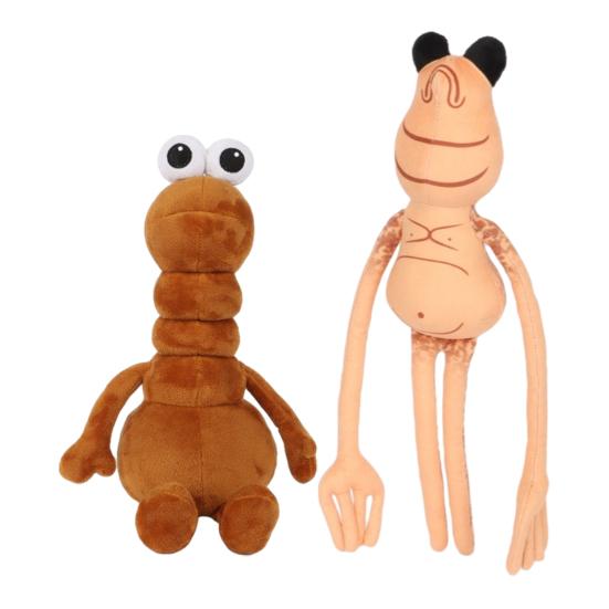 Worm Plush Toy Soft Stuffed Animal Cute Funny Office Desk Decoration Novelty