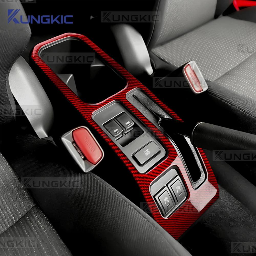 Real Soft Carbon Fiber LHD RHD Car Gear Shift Handbrake Trim Sticker For Suzuki Jimny JB74 JC74W 3/5Doors 2023 2024 2025 2026