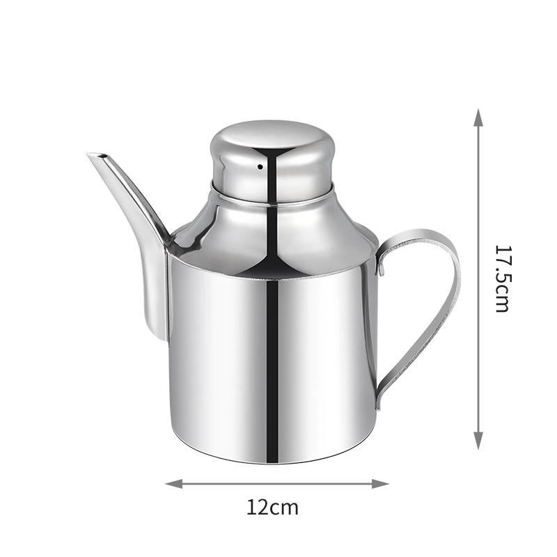 Stainless Steel Oil Bottle Oil Pourer Leakproof Seasoning Pot Kitchen Sauce Dispenser Strainer Container Storage Jars For Spice