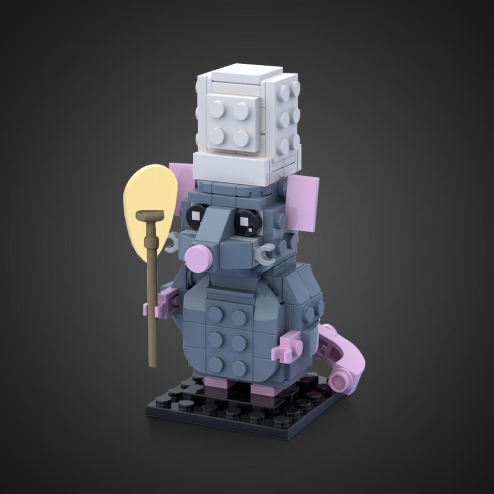 MOC Remy The Rat Building Blocks Model Movie Remy The Rat God of Cooking Bricks Assembly Toys Kids DIY Birthday Gifts