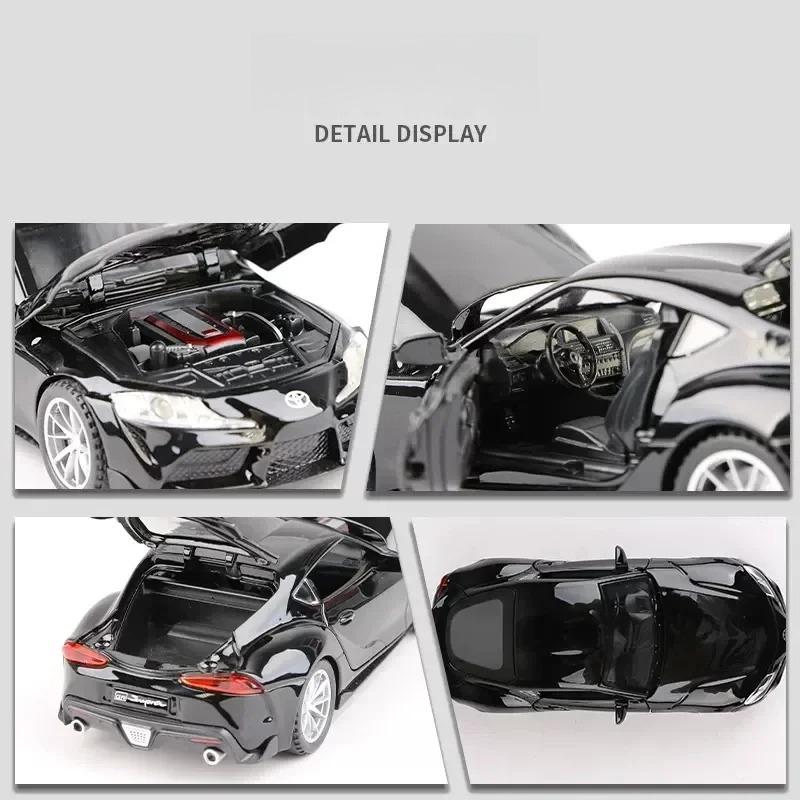 Diecast 1/32 Alloy Model Cars Toys Toyota Supra JDM Miniature Dream Supercar for Children Collectible Gifts Metal Vehicles Boys Hottoys