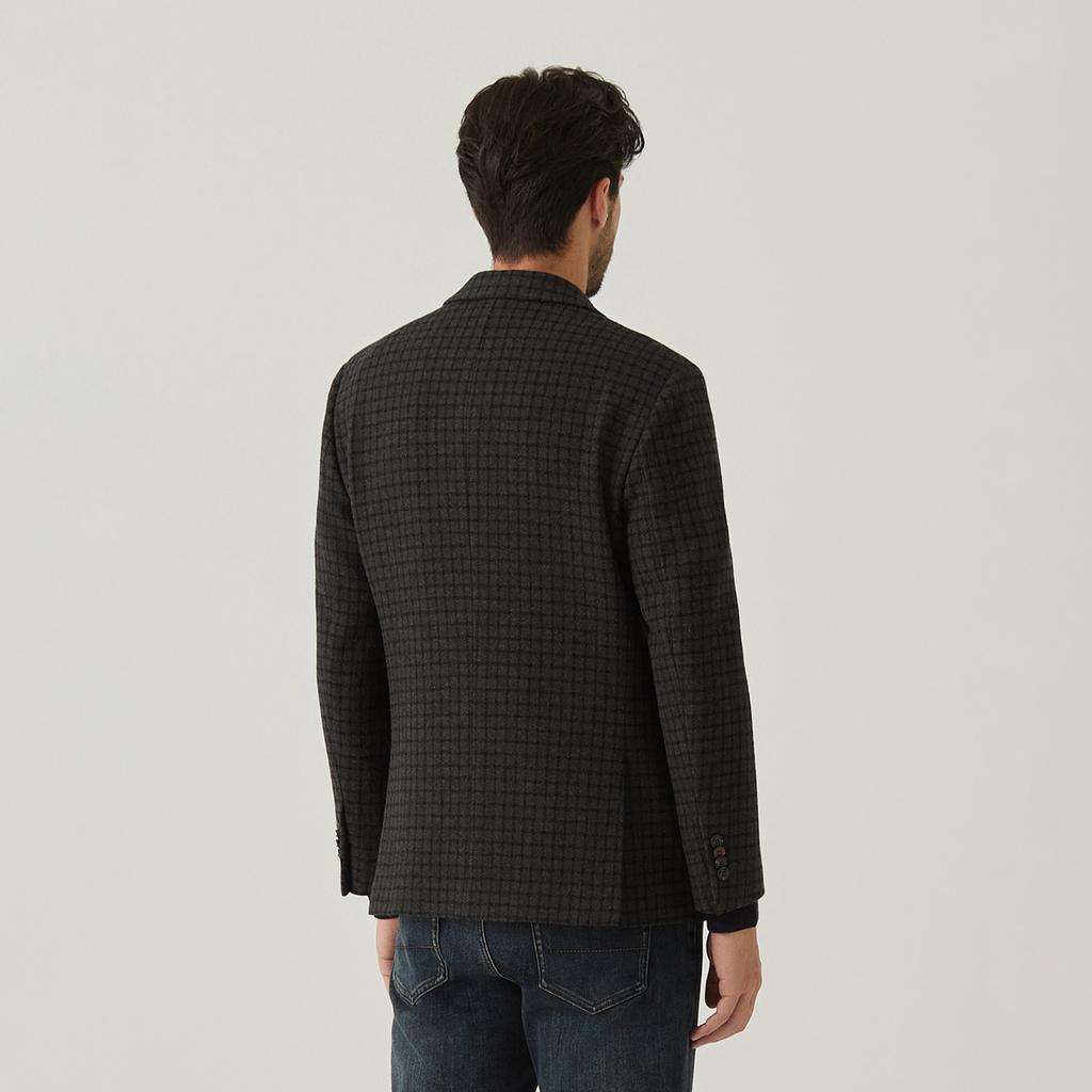 Ferraromilano Houndstooth Wool Jacket D/Brown(Am0Ejk40858)