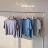 Summer Minimalist Boy Home Clothes Solid Color Loose and Comfortable Lightweight Sleepwear Casual Two-piece Set for Kids