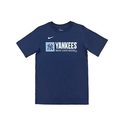 MLB Collaboration T-Shirt Short Sleeve Comfortable Round Neck Simple Kids Tops Navy-Blue 3Z3B7NMHR-NYY