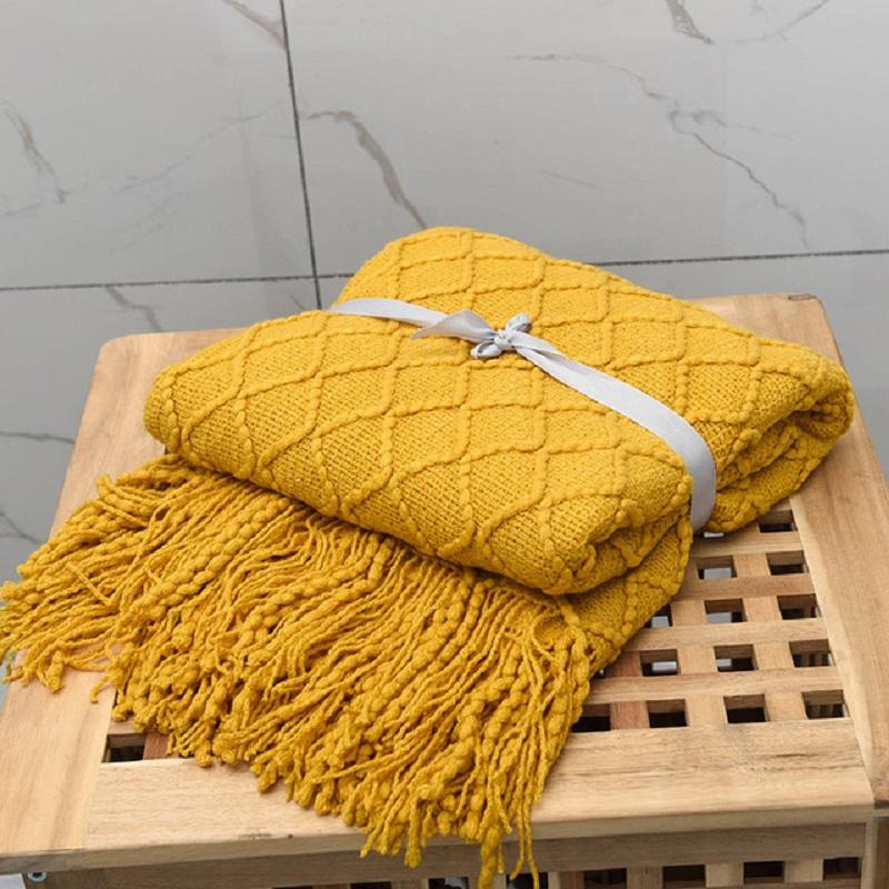 Nordic Knitted Throw Thread Blankets On the Bed Sofa Throw Travel TV Nap Blankets Soft Towel Bed Plaid Tapestry