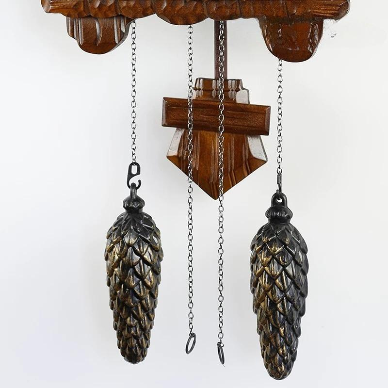 Cuckoo Wall Clock Vintage Wood Wall Watch Luxury Elegant Decorative Pendulum Clocks Minimalist Aesthetic Living Room Watches