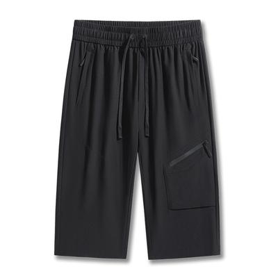 Letnie Spodnie Męskie Oversize Luźne Jedwab Lodowy Siedmiodzielne, Codzienne Sportowe Proste Cienkie Spodnie
