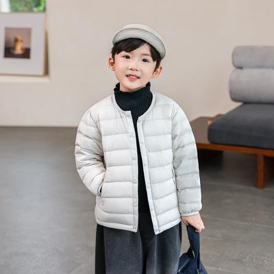 Youjia Kids' Lightweight 90% White Duck Down Jacket - Winter Warm, Long Sleeve Outerwear