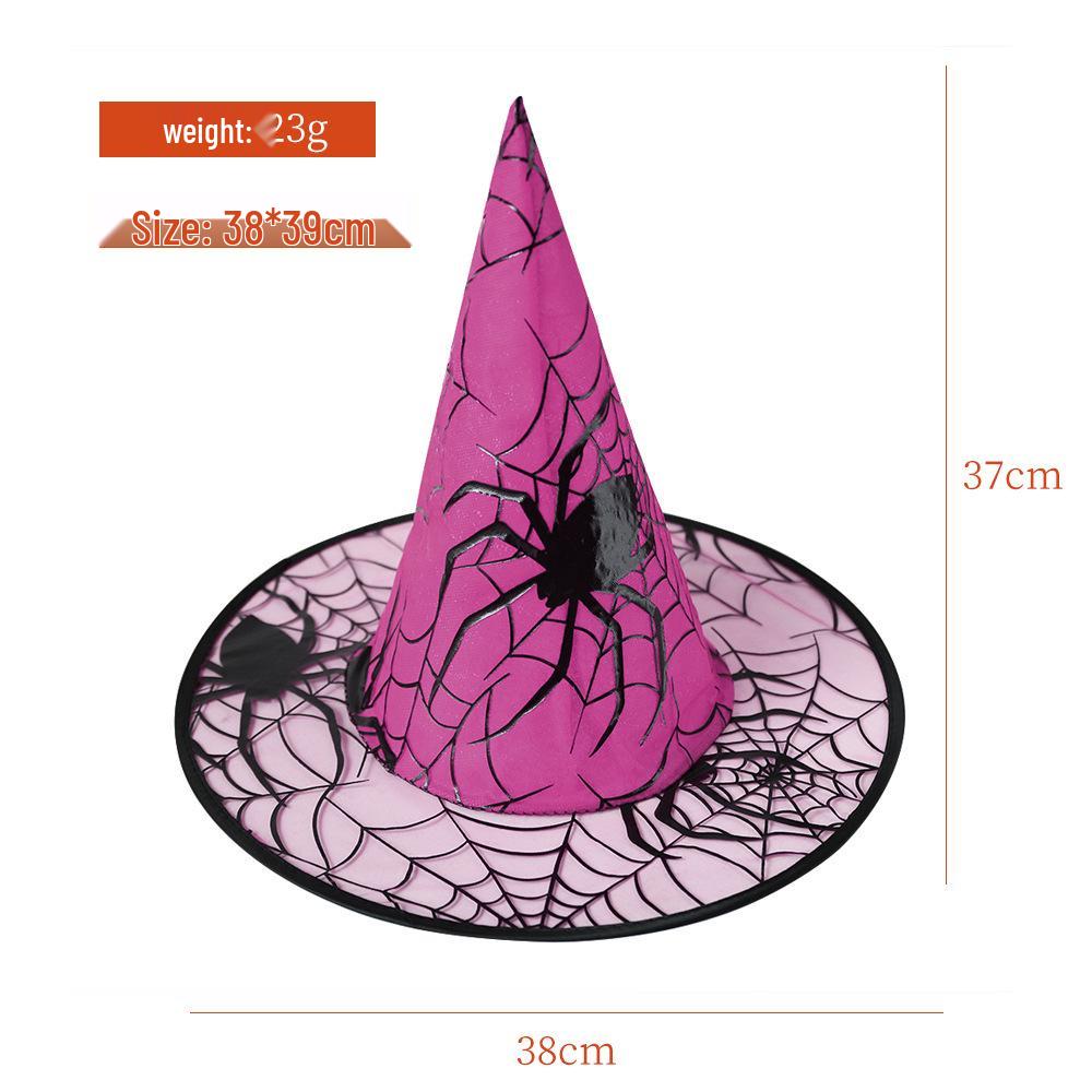Halloween Witch Hat Costume for Kids and Adults - Mesh Wizard Hat