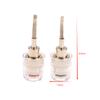 2/4Pcs 4MM Banana Female To 2MM Pin Connector HIFI Cable Adapter Plug Braided Copper Wire Socket Audio Terminals