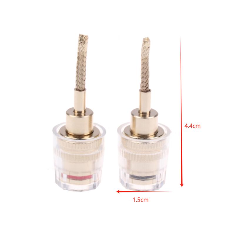 2/4Pcs 4MM Banana Female To 2MM Pin Connector HIFI Cable Adapter Plug Braided Copper Wire Socket Audio Terminals
