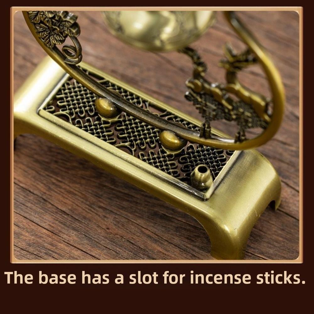 Chinese Style Vertical Incense Burner Zinc Alloy Good Symbolism Indoor Aromatherapy Pine Gourd Vintage Incense Holder