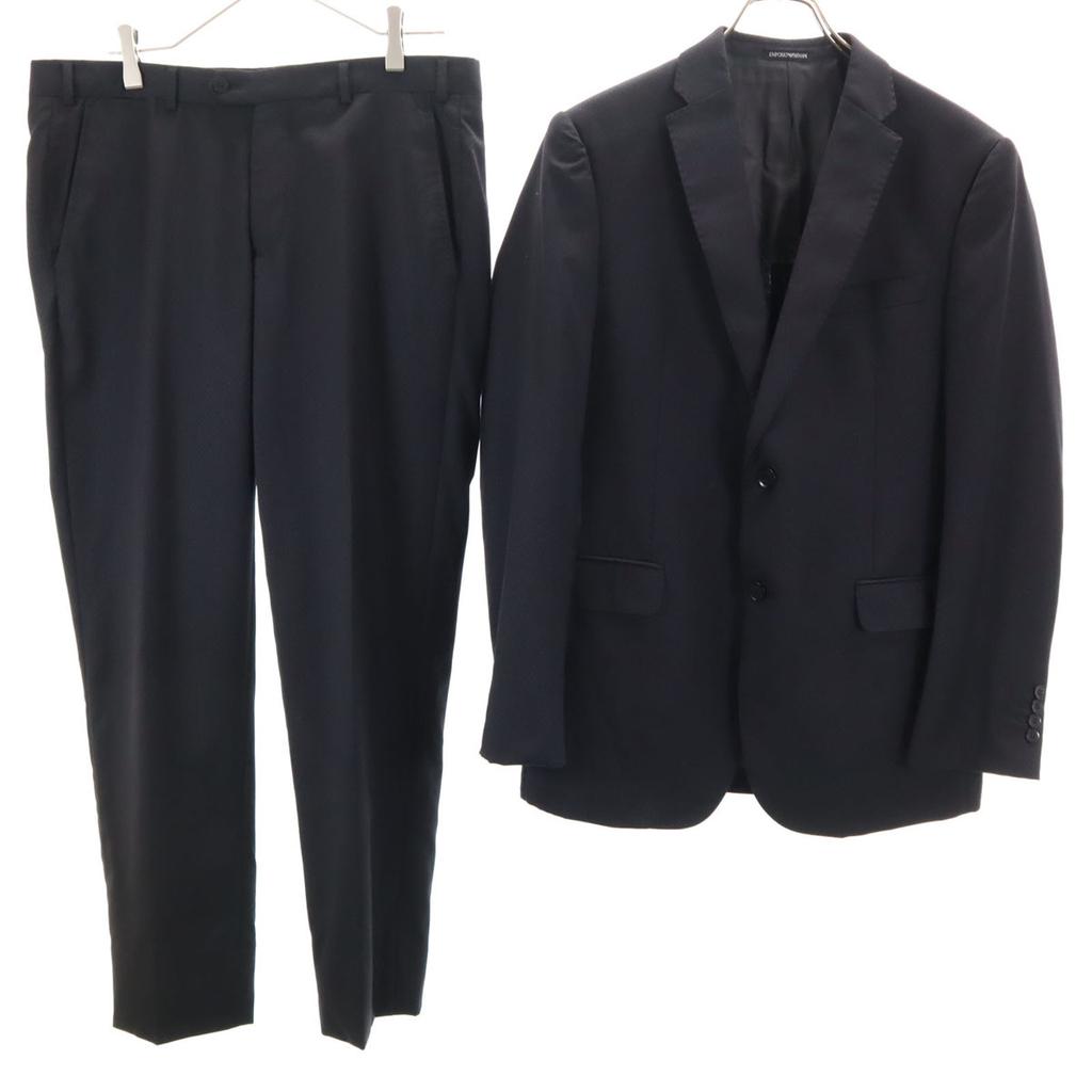 Emporio Armani Stripe Pants Suit Setup 48 Black Series Men's Used