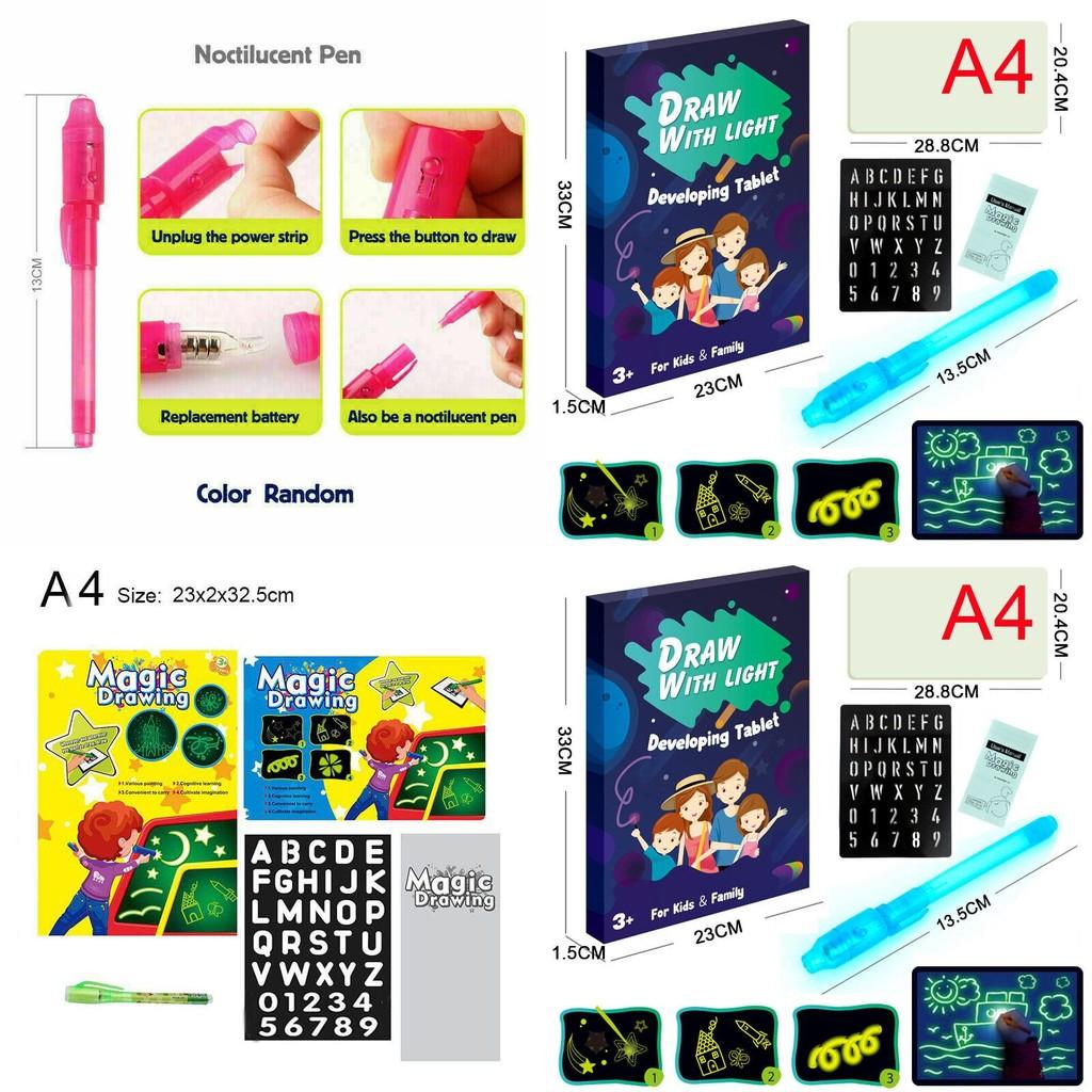 Exciting A5/a4/a3 Magic Drawing Board For Kids With Light Fun And Educational Toy