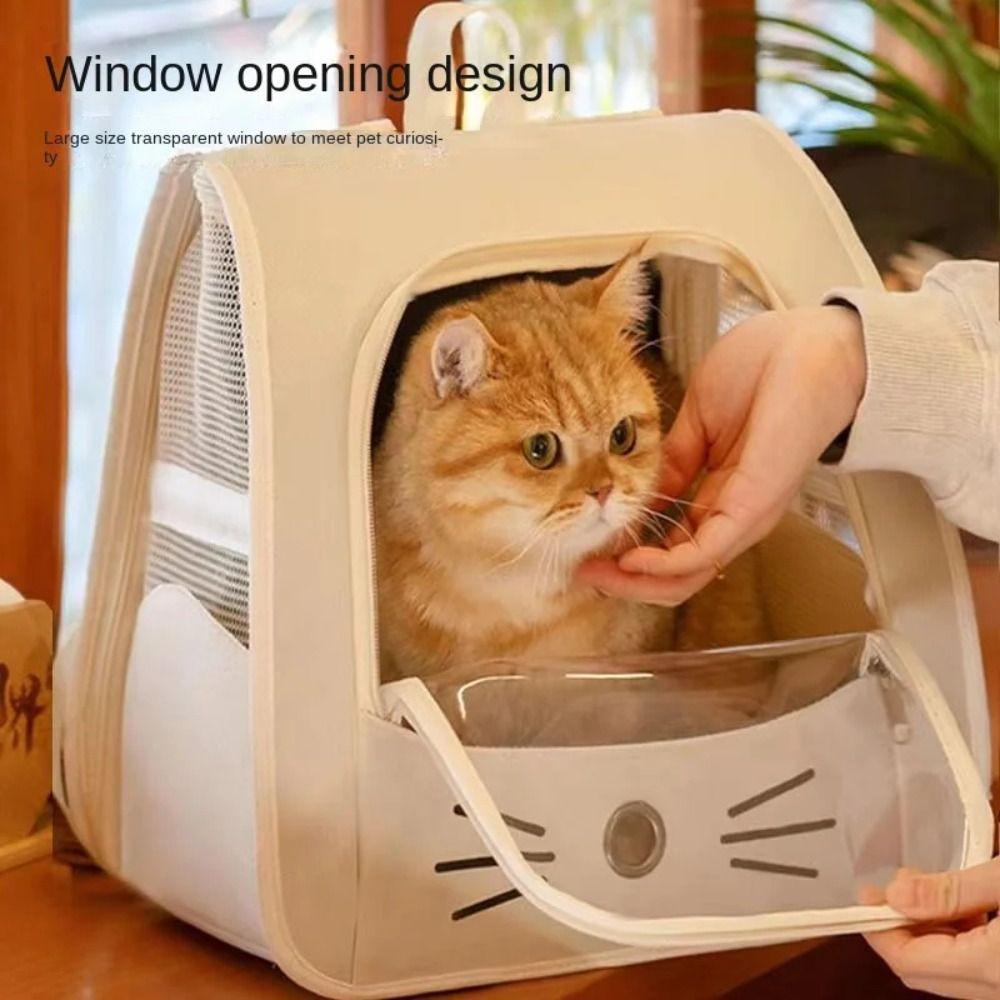 Foldable Cat Backpack Bag Large Capacity Pet Dog Backpack Cat Carrier Bag Travel Outdoor