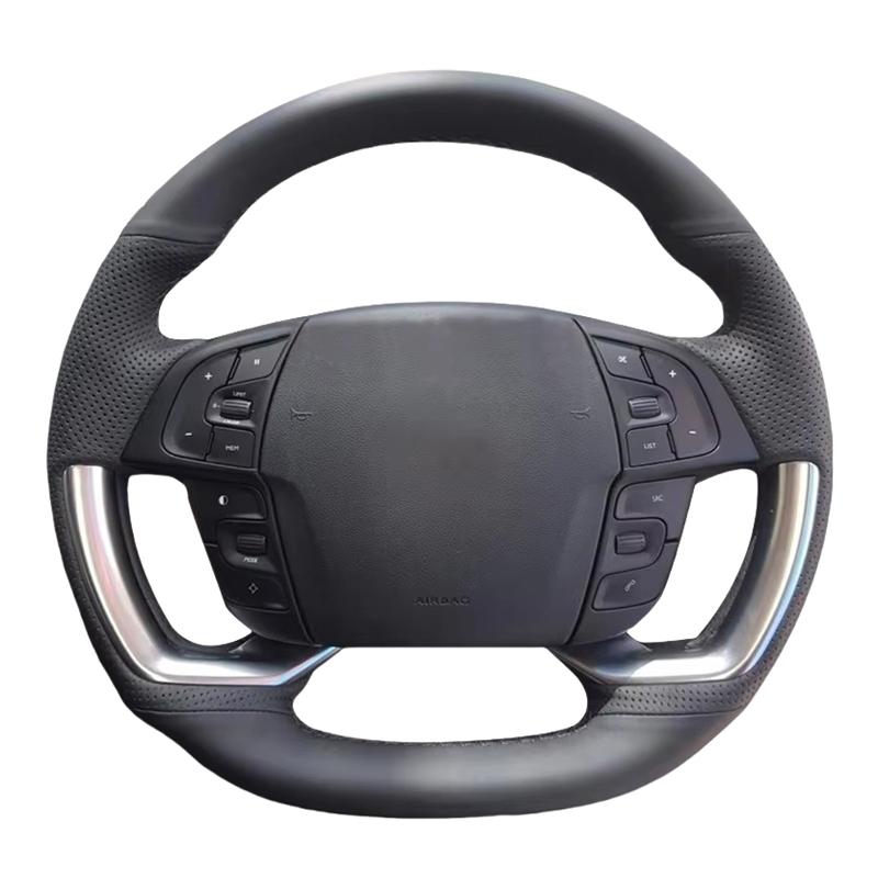 Hand Stitched Microfibre Leather Car Steering Wheel Cover For Citroen Grand C4 Picasso Space Tourer 2013-