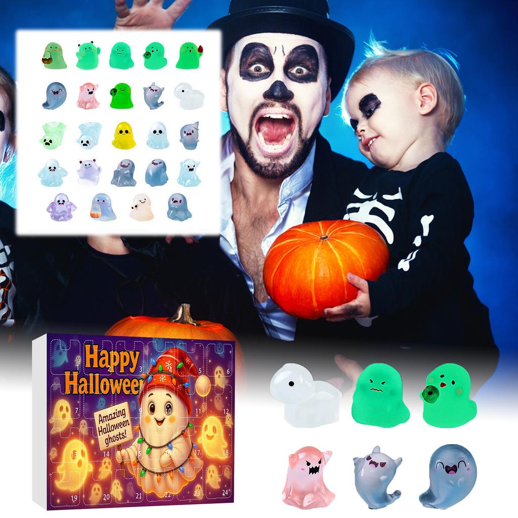 3D, 24pc Draw Halloween Glowing Gifts, Countdown Calendar