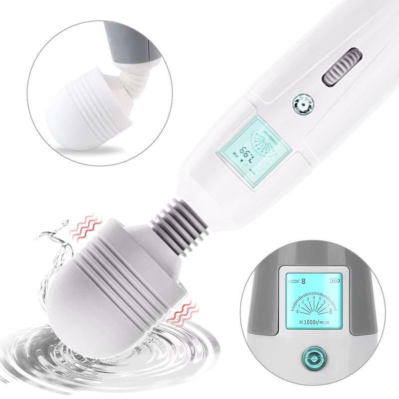 72 Modes LCD Display Wand Massager Flexible Head Massage Stick USB Powerful Deep Relaxing Back Neck Muscle Tension Stress Relief
