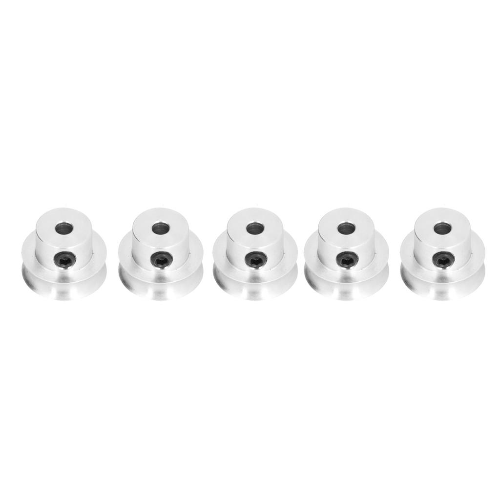 5 Pack Screw Fixed Round Pulley Durable VShaped Pulley with 16mm Diameter Hole for Round Belt Transmission