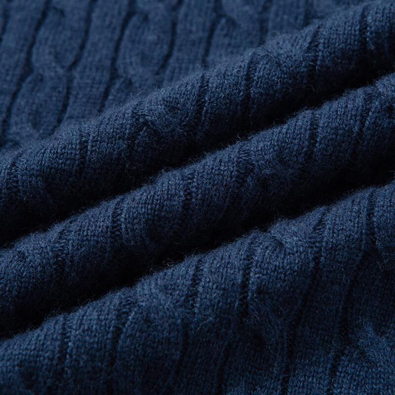 Men's 100% Pure Wool Thickened Mock Neck Sweater