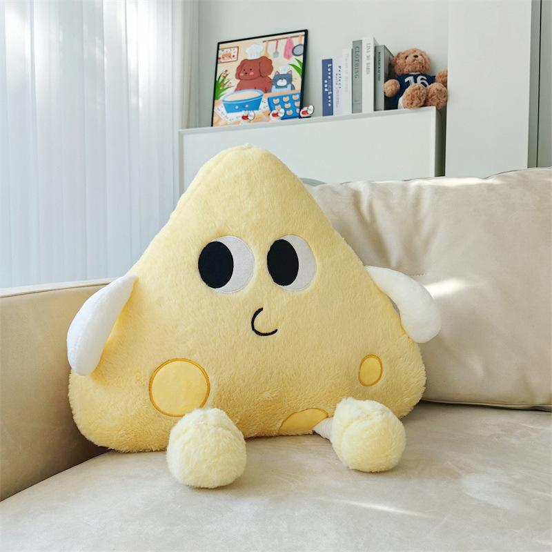 

Creative Cheese Cheese Pillow Plush Toy Home Sofa Pillow Cushion Car Headrest Children s Muppet Doll 45x50cm