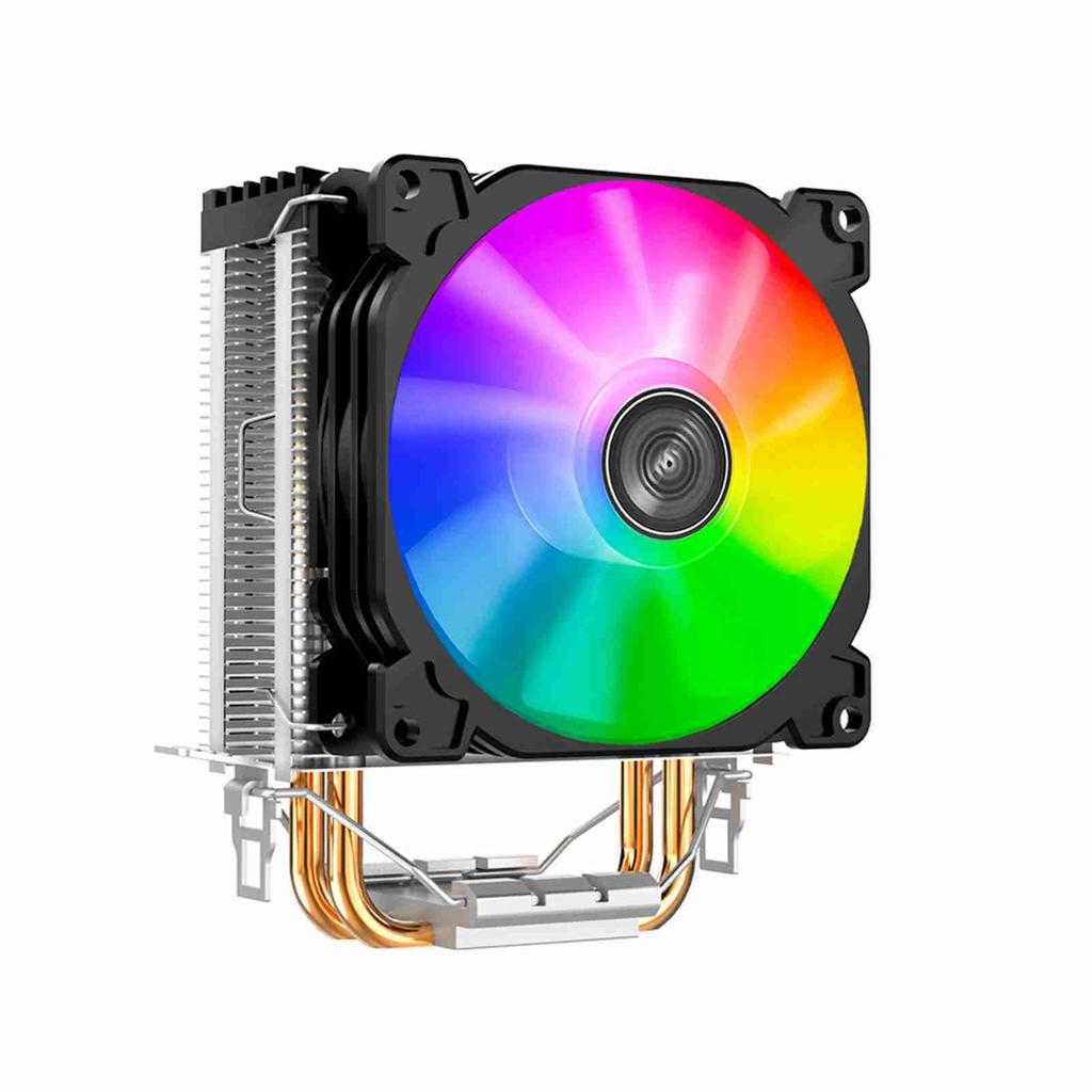 CPU Cooler Colorful Light 2000rpm With 2 Heat Pipes Removable CPU Cooling Fan