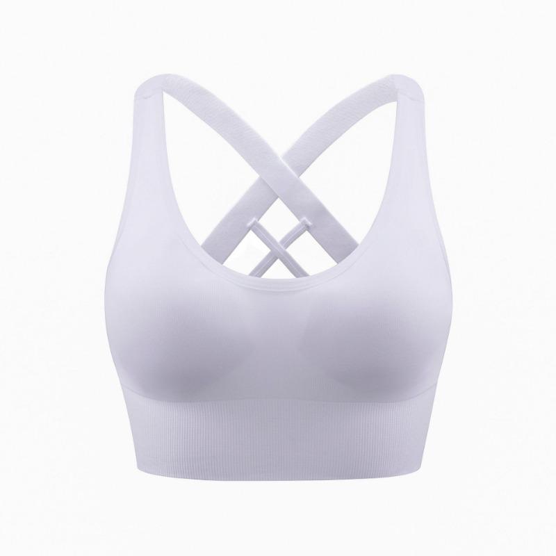 Women Cross Back Sports Bra Breathable Comfortable With Chest Pads For Gym Yoga Running Fitness