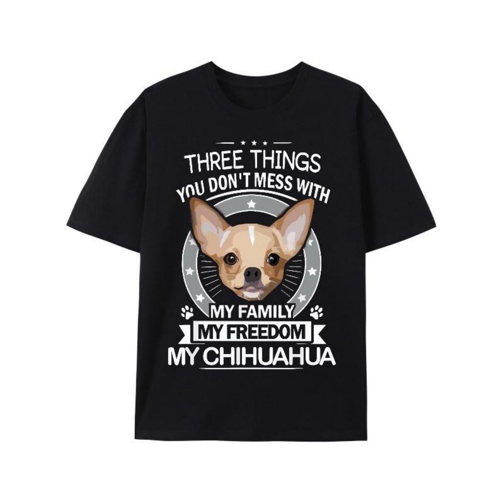 

European Sizes - Three Things You Don t Mess With Funny Tee T-Shirt XXXXXL чорний