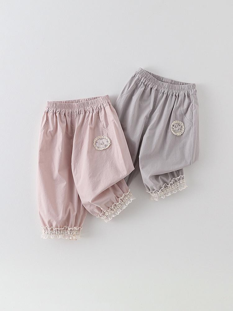 2026 Sommer Baby Mädchen Koreanische Spitzen-Jogginghosen: Leichte, atmungsaktive Baby-Bloomers