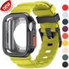 Silikonband + TPU-Hülle für Apple Watch 11 10 46mm Ultra 3 2 49mm SE3 SE2 44mm 45mm Armband für iWatch 11 10 9 Ultra 8 7 SE 6 5 4