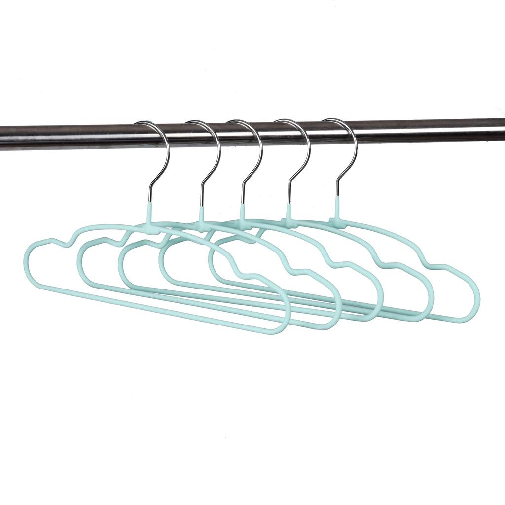 Amber Home Baby Set of PVC steel hangers for and elementary school Small prevents clothes from losing their slim for shirts and no marks left on the