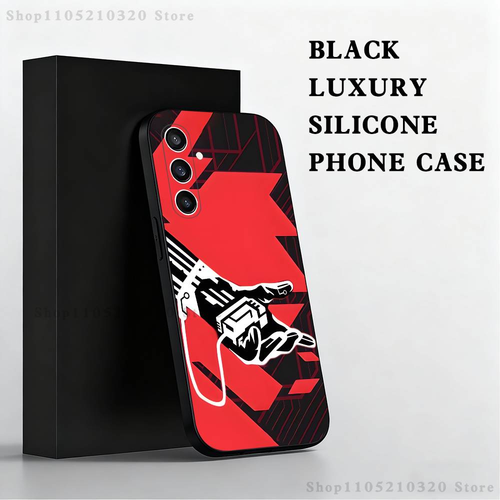 Game A-Atomic H-Heart Phone Case For Samsung S25,S24 Ultra,S20,S30 plus,S22 plus,S23,S30 Ultra 5G Silicone Black Shell
