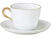 [Okura Touen Washi Paper Wrapping] Gold Line Morning Bowl and Plate 026