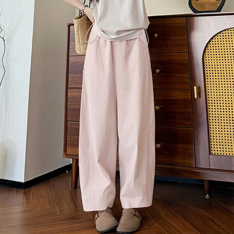 

2026 Summer Maternity Cotton Wide-Leg Pants – Japanese Style, Thin Outerwear for Spring & Autumn L