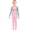 Children's Long Sleeve One-Piece Swimsuit - Sun Protection, Quick-Dry, Ideal for Snorkeling and Training.