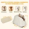 Small Dog Car Seat with Leash and Non-Slip Base, Convertible to Pet Bag, Cream