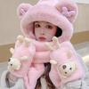 Milings Plush Bear Hat with Scarf and Gloves