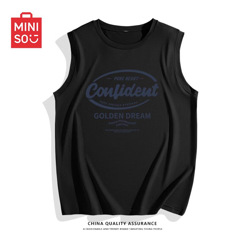 MINISO Men s Summer Casual Loose Fit Sleeveless T-Shirt M