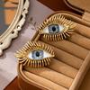 Vintage-Accessoires, Western Teufel Wimpern Ohrringe, Legierung Hochwertiger Design-Sinn, Retro Ohrstecker