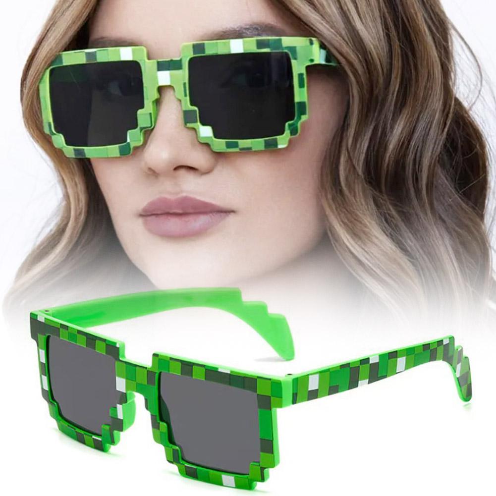 Sun Glasses Hot Sale Sunglasses Creeper Glasses Novelty Mosaic Funny Goggles Boys Girls Pixel Eyewear