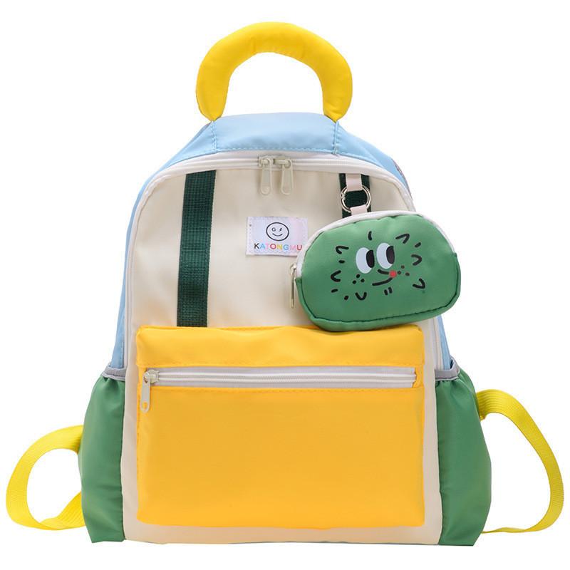 Stylish Gender Neutral Nylon Backpack For Children With Comfortable Air Cushion Straps