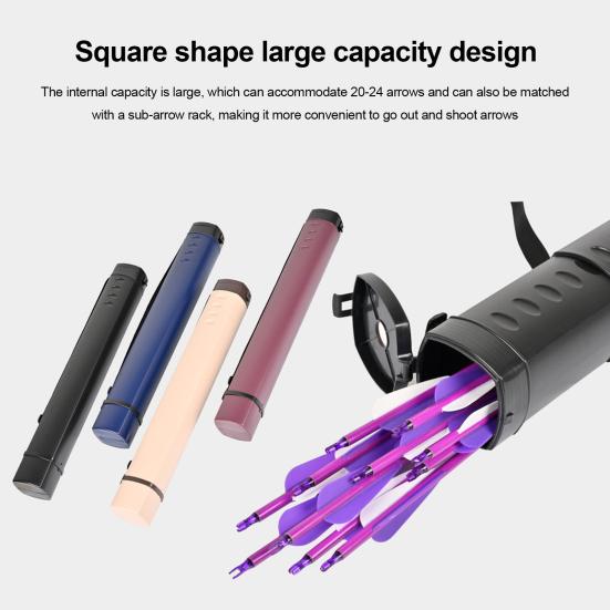 Archery Back Arrow Quiver Telescopic Archery Arrows Tube Hip Quiver Adjustable Nylon Belt Arrow Holder for Bow Hunting Target Practicing