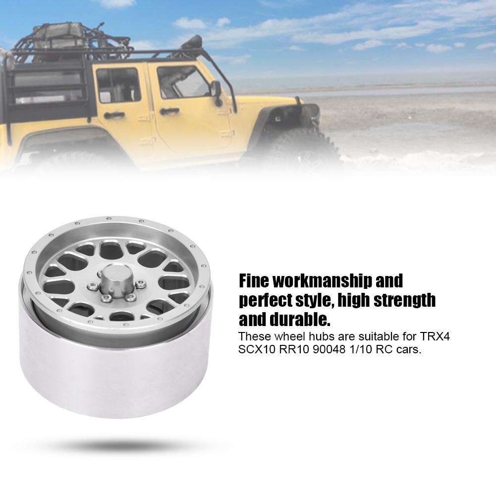4pcs 2.2 Inch Aluminum Alloy Wheel Hub Accessory RC Parts Fit for 1 10 RC CarSilver