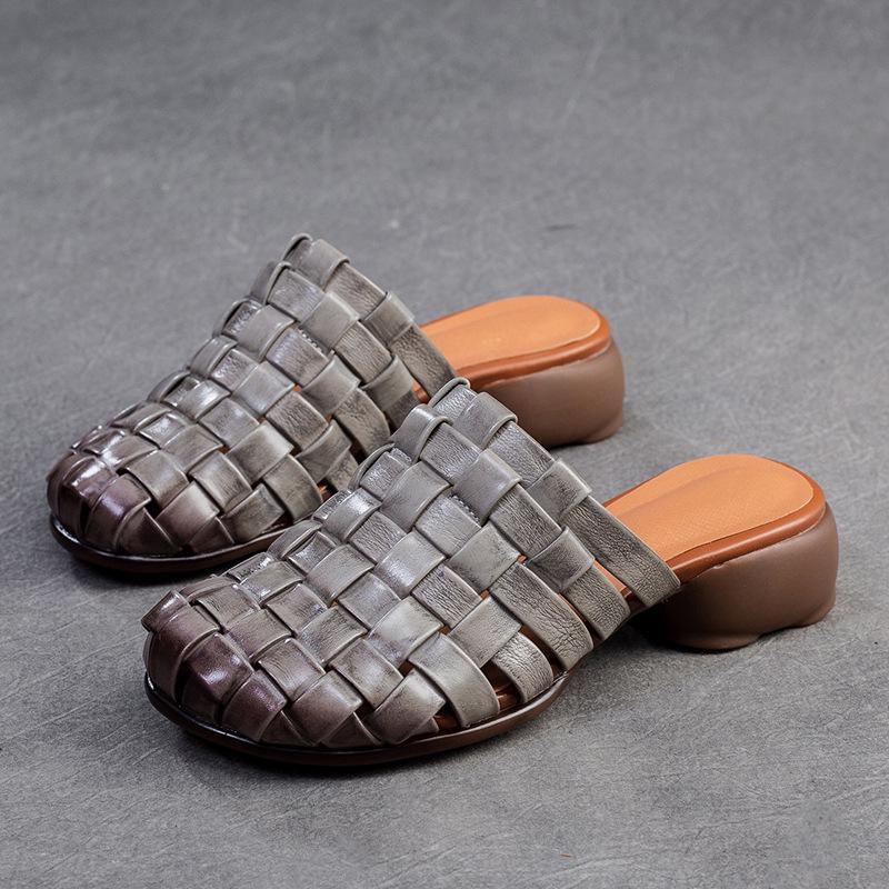 

“2024 Summer Handmade Woven Baotou Retro Sandals - Women s Breathable, Comfortable Slippers” 40