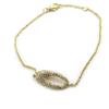 Les Trésors De Lily [L7051] - Gold Plated Bracelet 'Sissi' White Gold - 18x8 Mm