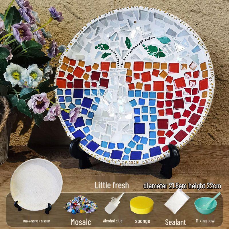 DIY Mosaic Plate Kit: Team Building, Children's Gifts, Parent-Child Educational Decor, Ornaments & Toys.