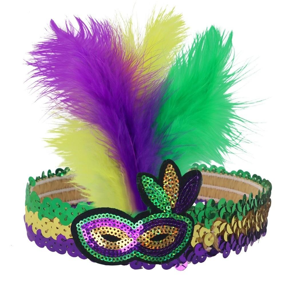 Stage Performance Feather Headband Colorful Feather Headdress Feather Headpiece Carnival Events