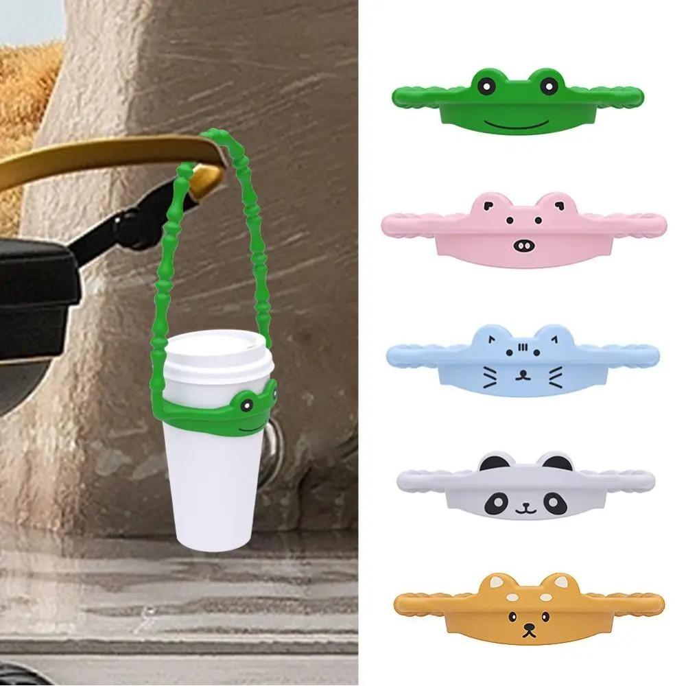 2pcs Cartoon Water Bottle Carrying Strap Animal Pattern Water Bottle Carrier  Kids
