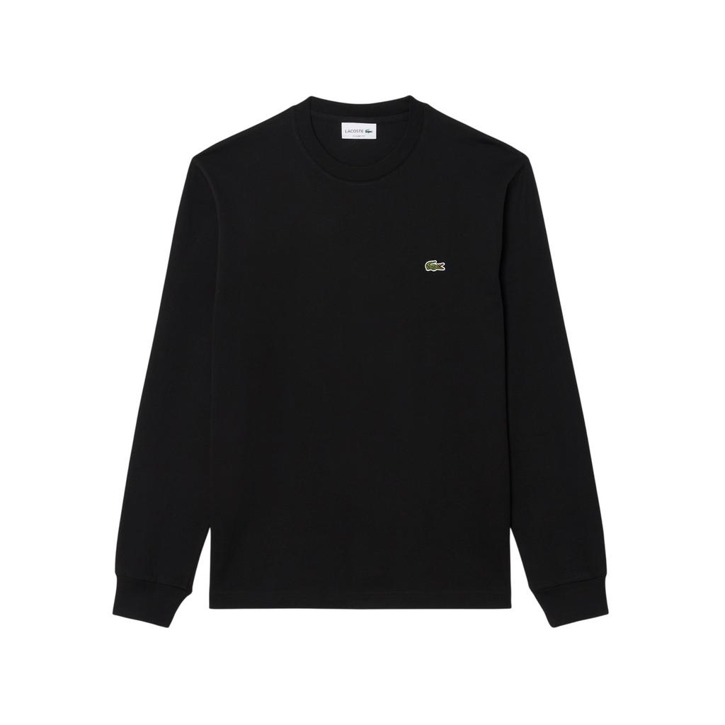 Lacoste Mens Crocodile Print Cotton Regular Long-Sleeved T-Shirt