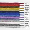 Pearlescent Gold & Silver Thread Shoelaces: Vibrant Double-Layer Flat Cords for Board, Sports, and Dance Shoes